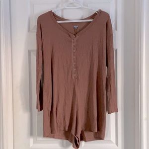 Aerie ribbed sleep romper
